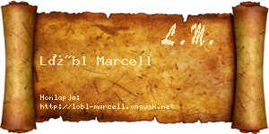 Lőbl Marcell névjegykártya